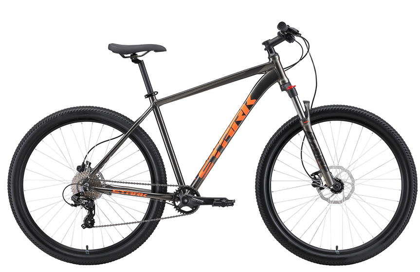 Велосипед Stark'24 Hunter 29.2 НD графитовый/оранжевый 18"