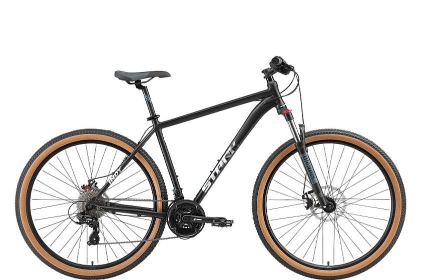Велосипед Stark'25 Indy 29.1 D черный матовый/белый призрак XL/22"