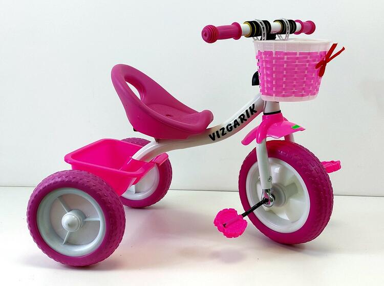 Велосипед трехколесный TM VIZGARIK XEL-568 розовый KT-033  ( 5 шт в кор.)