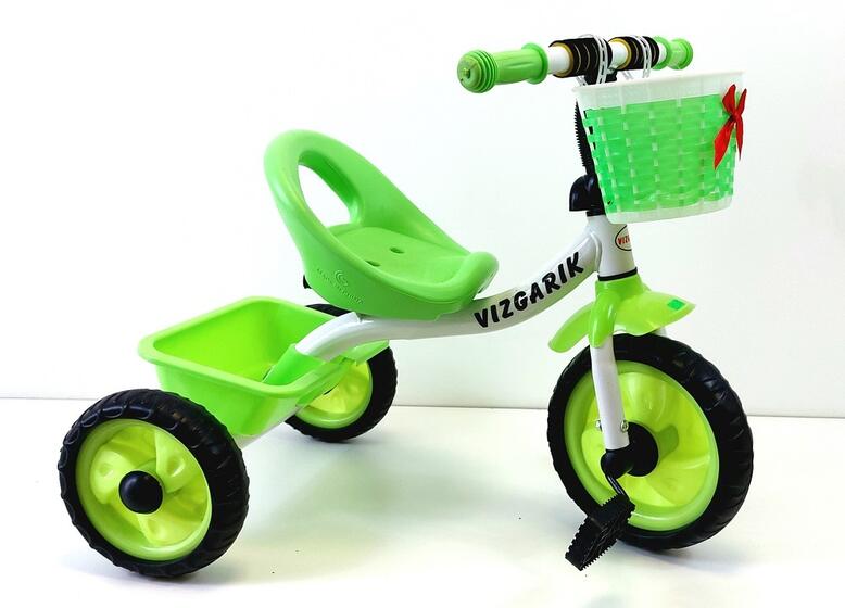 Велосипед трехколесный TM VIZGARIK XEL-578 зеленый  KT-031  ( 6 шт в кор.)