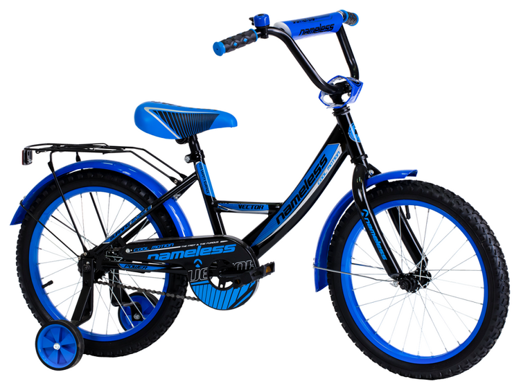 Велосипед 18 Nameless VECTOR черный/голубой