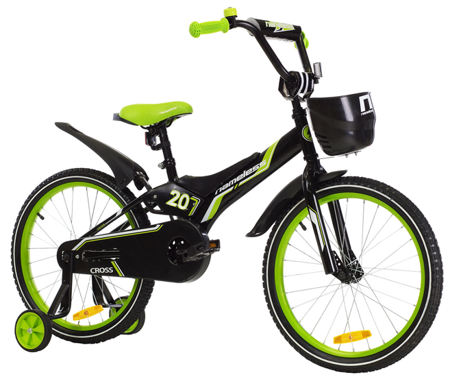 Велосипед 20 Nameless CROSS черный/зеленый