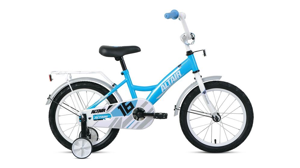 Велосипед ALTAIR KIDS 16 (16" 1 ск.) 2020-2021, бирюзовый/белый, 1BKT1K1C1007