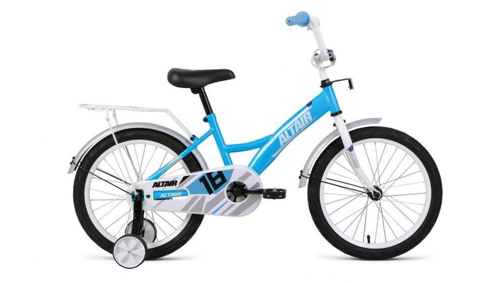 Велосипед ALTAIR KIDS 18 (18" 1 ск.) 2020-2021, бирюзовый/белый, 1BKT1K1D1007