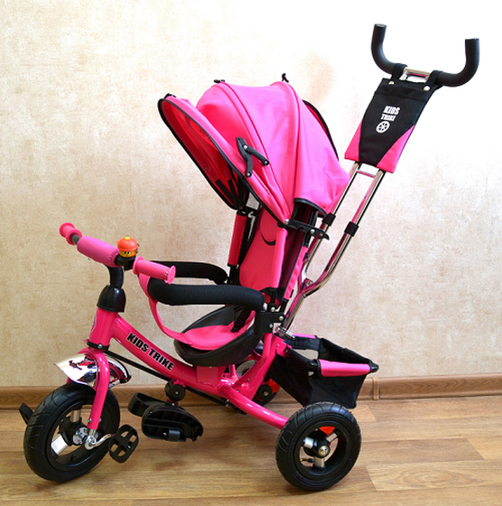 Велосипед трехколесный  для детей TM KIDS TRIKE, А12 розовый (Pink)