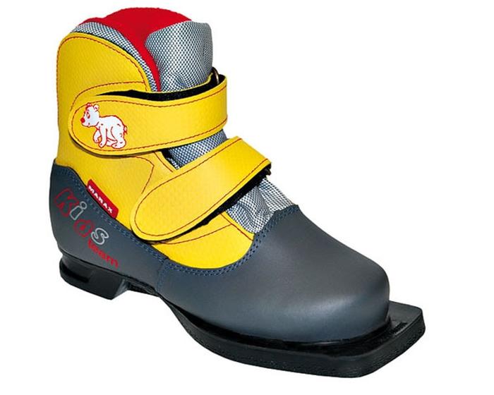 Ботинки лыжные NN75 Kids серо-желтый р.36