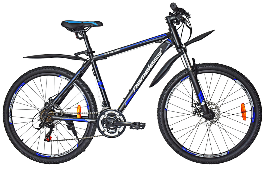 Велосипед 26" NAMELESS S6400D  черный/ синий 19"