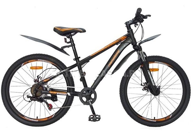 Велосипед 24" NAMELESS S4100D черный/оранжевый 13"