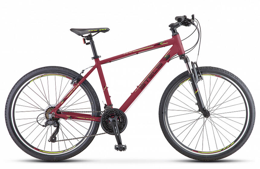 Велосипед Navigator 590 V 26" (18" Бордовый/салатовый), арт. K010 M