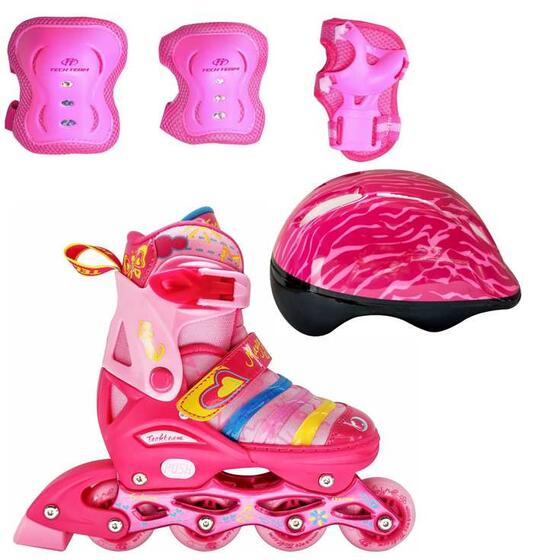 Maya Set н-р (роликовые коньки защита,шлем ) p 34-37 (M) розовый