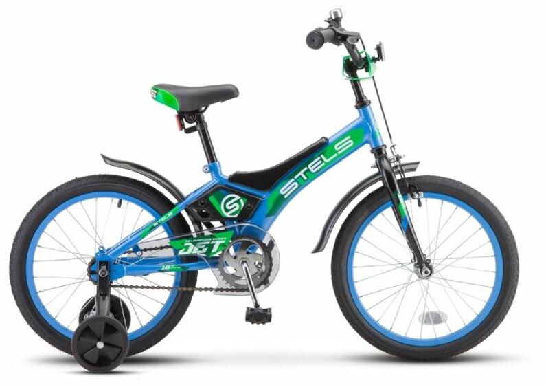 Велосипед 16" Jet ( 9" Голубой/зеленый) арт.Z010