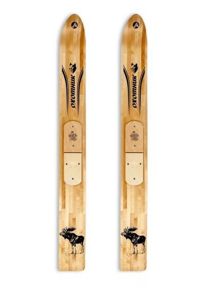 Комплект лыжи  "Охотник"  деревянные 155 см + накладка