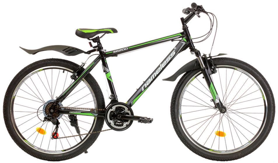 Велосипед 26" NAMELESS S6200  черный /зеленый