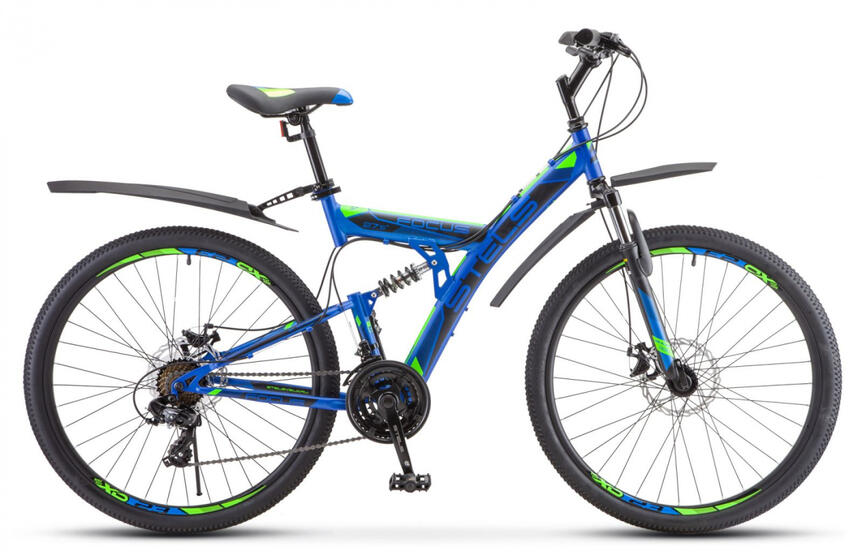 Велосипед Focus MD 21 скор.27,5 (19" Синий/неоновый_зеленый арт.V010