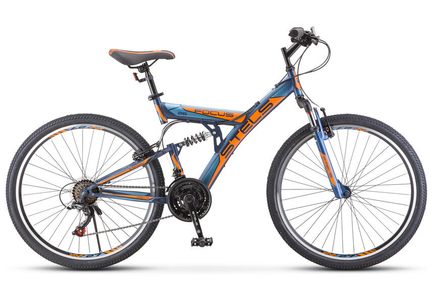 Велосипед Focus V 18-sp (18" Тёмно-синий/оранжевый), арт. V030