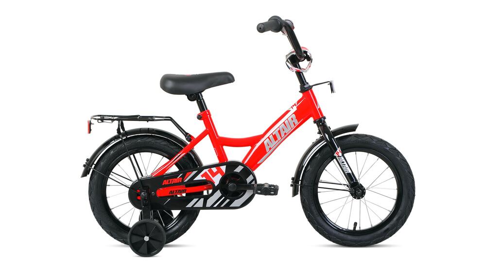 Велосипед ALTAIR KIDS 14 (14" 1 ск.) 2020-2021, красный/серебристый, 1BKT1K1B1006