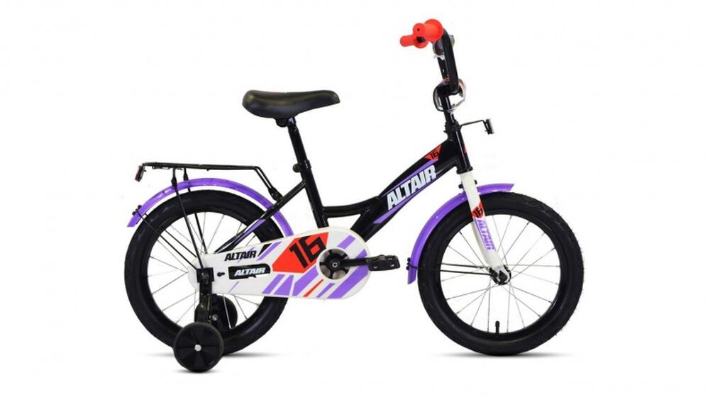 Велосипед ALTAIR KIDS 16 (16" 1 ск.)  черный/белый, RBKT0LNG1002