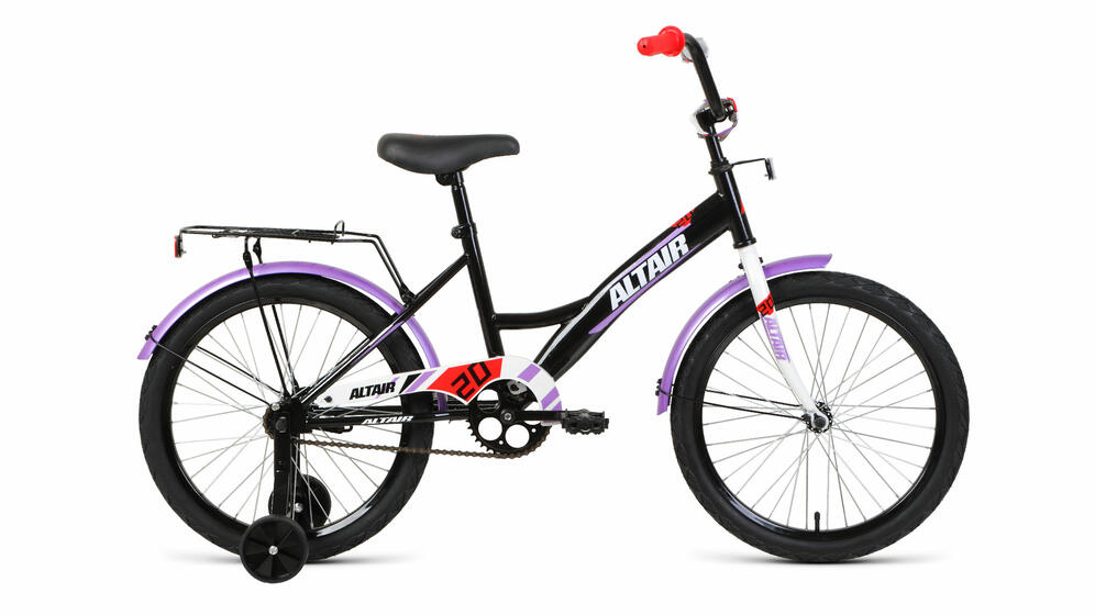 Велосипед ALTAIR KIDS 20 (20" 1 ск. рост 13") , черный/белый, 
