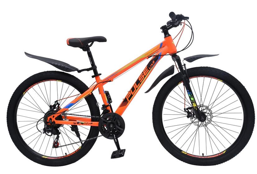 Велосипед 26" Pulse Lite MD-4200-21, оранжевый/желтый/синий 
