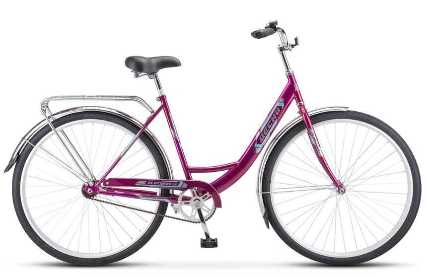 Велосипед Десна Круиз 28 "(20" Пурпурный), арт. Z010 Lady+ в комплект с корзиной