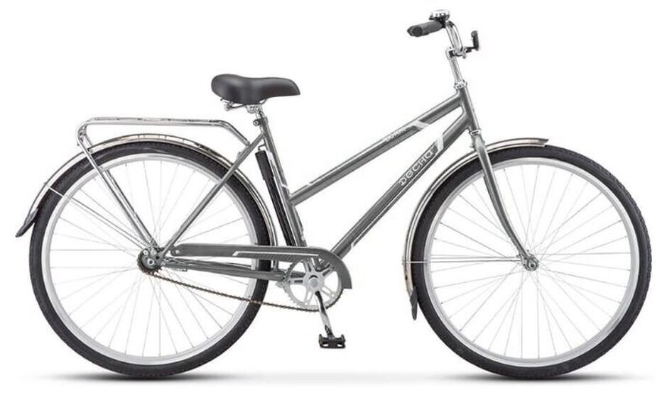 Велосипед Десна Вояж  Lady 28" Серый арт.Z010 без корзины