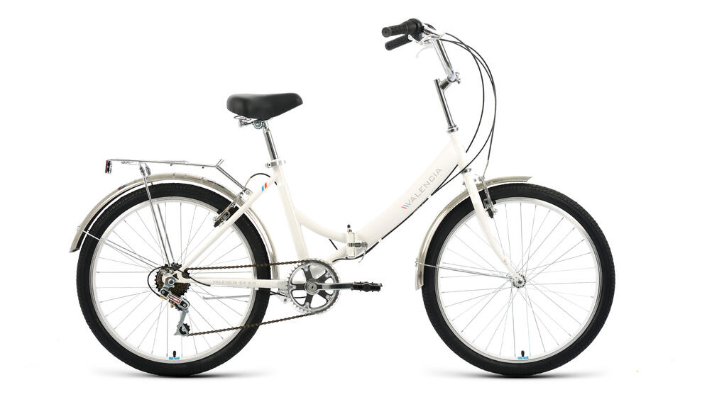Велосипед FORWARD VALENCIA 24 2.0 (24" 6 ск. рост. 16" скл.) 2022, белый/красный