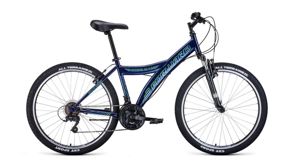 Велосипед FORWARD DAKOTA 26 2.0 (26" 18 ск. рост. 16.5") 2020-2021, синий, RBKW1M16E008