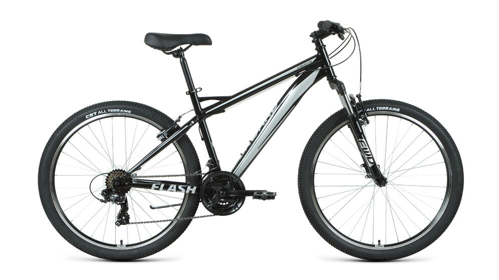 Велосипед FORWARD FLASH 26 1.2 S (26" 21 ск. рост. 17") 2020-2021, черный/серый, RBKW1M16GS26