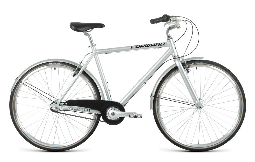 велосипед FORWARD ROCKFORD 28 (28" 3ск 540 мм) серебристый
