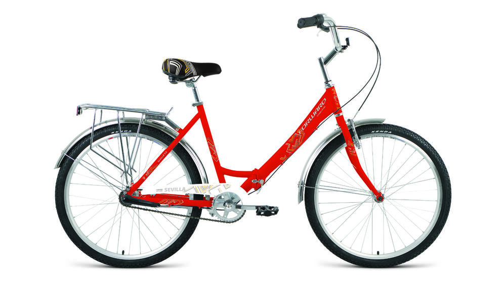 Велосипед FORWARD SEVILLA 26 3.0 (26" 3 ск. рост 18.5") 2020-2021, красный матовый/белый, RBKW1C2630