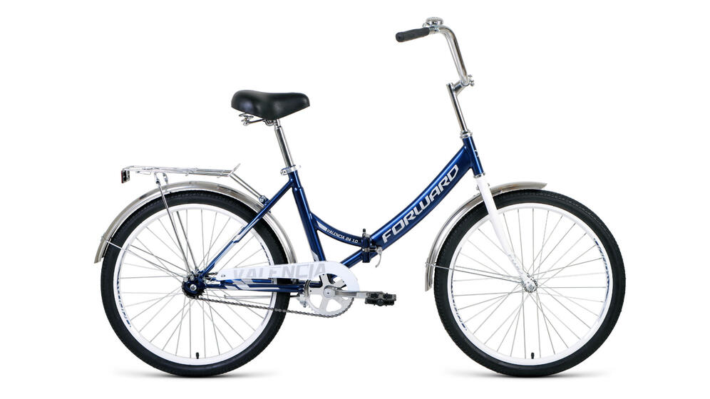 Велосипед FORWARD VALENCIA 24 1.0 скл. (24'' 1ск.) темно-синий / серый, RBKW0YN41002