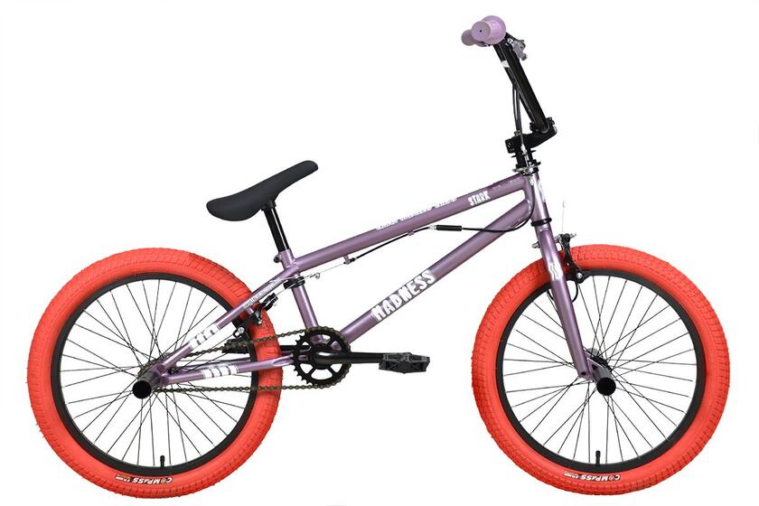 Велосипед Stark'24 Madness BMX 2 фиолетово-серый/перламутр/красный