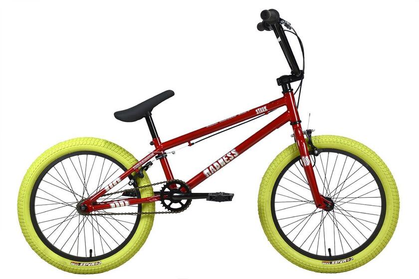 Велосипед Stark'24 Madness BMX 1 красный/серебртстый/хаки