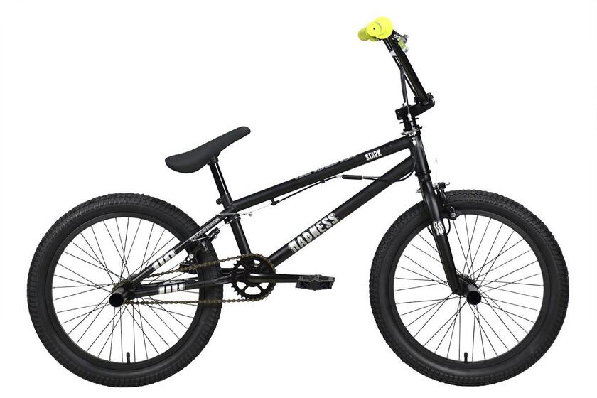 Велосипед Stark'24 Madness BMX 2 черный-матовый/серебристый/черный