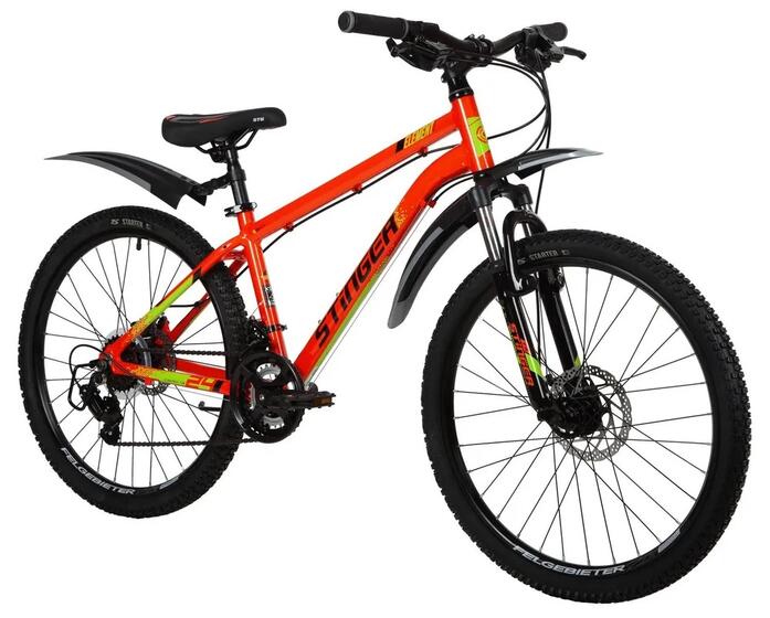 Велосипед Stinger 24" ELEMENT оранжевый ,алюминий,размер 14" 