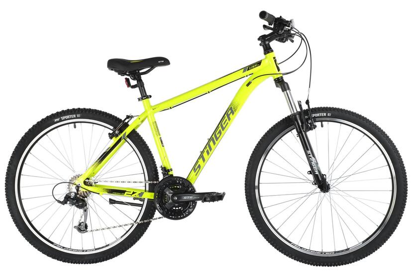 Велосипед Stinger 27,5" ELEMENT STD зеленый ,алюминий,размер 20" MICROSHIFT