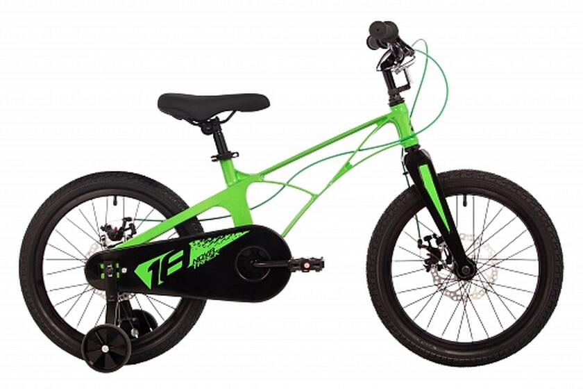 Велосипед NOVATRACK 18" Blast зеленый, магнезиевая рама, полн. защ.цепи, диск.тормоз, короткие крыл.