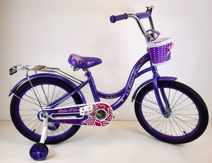 Велосипед двухколесный детский ТМ Riki-Tiki , модель GERDA , диаметр колеса 20S", фиолетовый