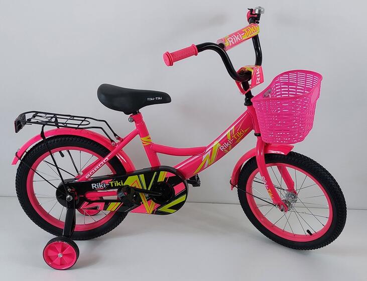 Велосипед двухколесный детский ТМ Riki-Tiki , модель BORDO , диаметр колеса 14", розовый
