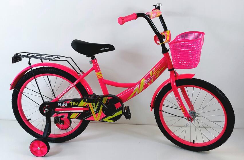 Велосипед двухколесный детский ТМ Riki-Tiki , модель BORDO , диаметр колеса 18", розовый