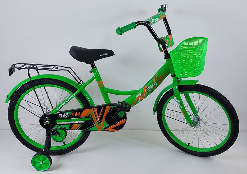 Велосипед двухколесный детский ТМ Riki-Tiki , модель BORDO , диаметр колеса 18", зеленый
