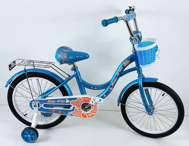 Велосипед двухколесный детский ТМ Riki-Tiki , модель GERDA , диаметр колеса 18", бирюзовый