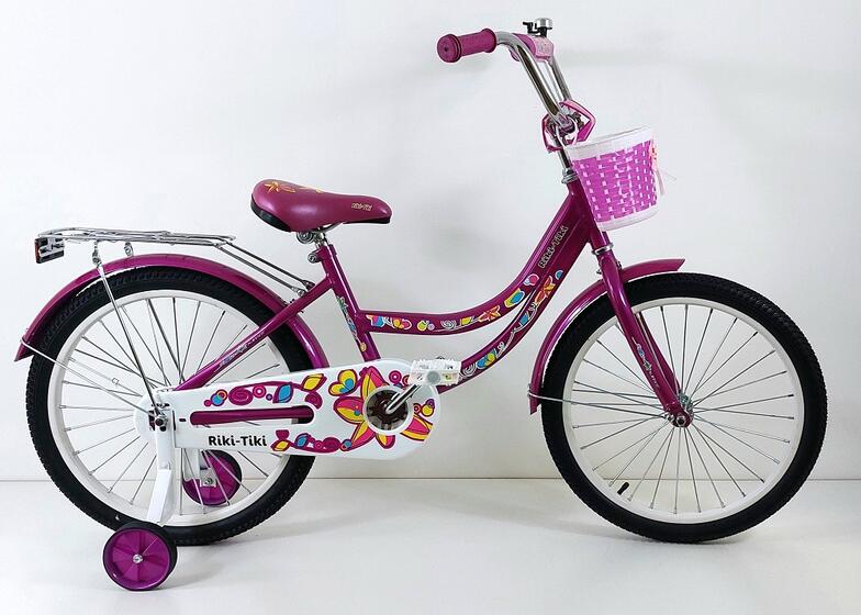 Велосипед двухколесный детский ТМ Riki-Tiki , модель NICOLE , диаметр колеса 18", малиновый