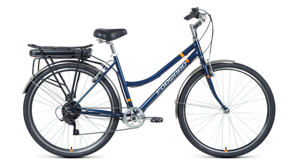 Электровелосипед FORWARD Omega 28 250w (28" ,7ск., рост19") 2020-2021,темно-синий,1BKW1E181001