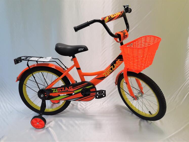 Велосипед двухколесный детский ТМ ZIGZAG, модель CLASSIC, диаметр колеса 18",ярко-оранжевый (996058)