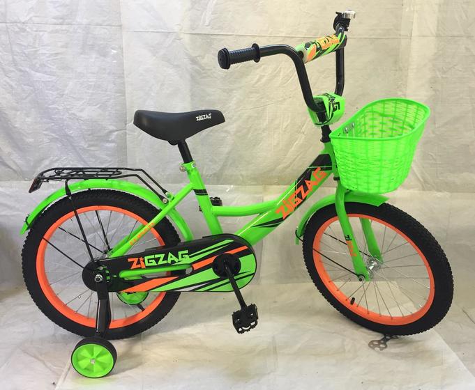 Велосипед двухколесный детский ТМ ZIGZAG, модель CLASSIC, диаметр колеса 18", зелёный (043326)