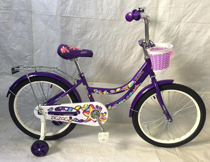 Велосипед двухколесный детский ТМ ZIGZAG, модель FORIS, диаметр колеса 16", фиолетовый (008523)