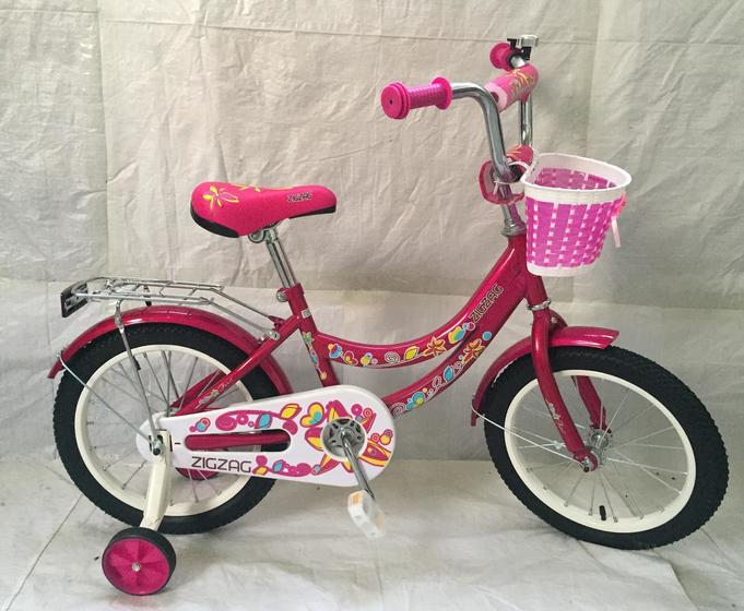 Велосипед двухколесный детский ТМ ZIGZAG, модель FORIS, диаметр колеса 18", малиновый (043388)