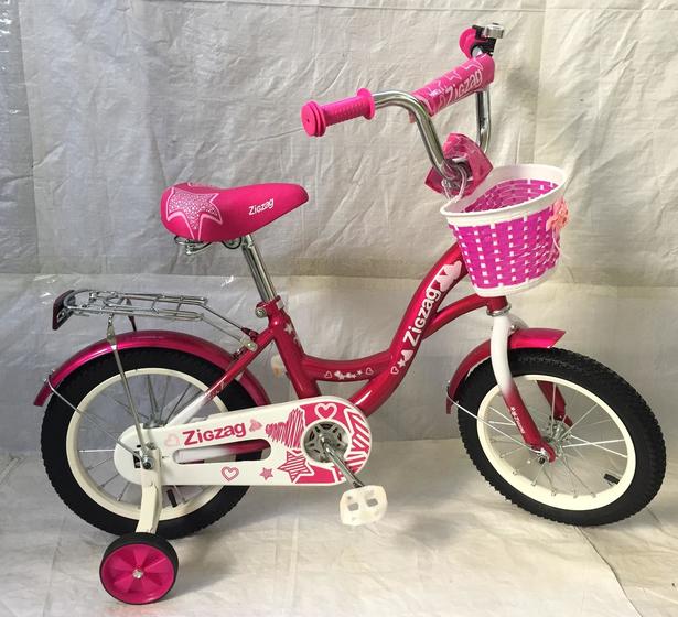 Велосипед двухколесный детский ТМ ZIGZAG, модель GIRL , диаметр колеса 16", малиновый (043272)