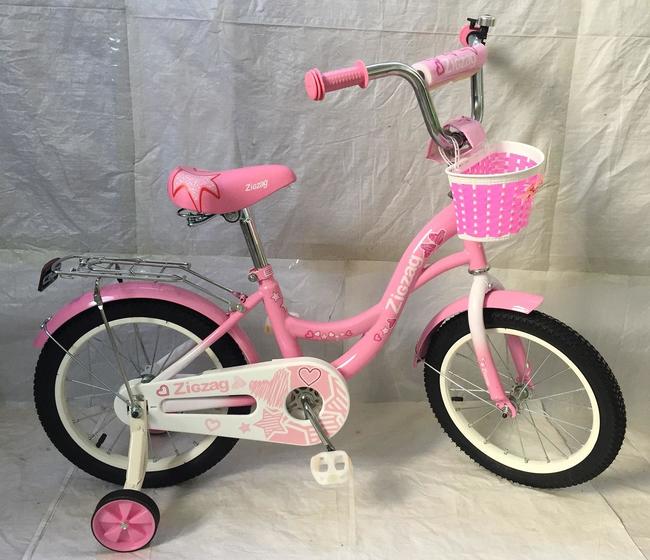 Велосипед двухколесный детский ТМ ZIGZAG, модель GIRL , диаметр колеса 16", розовый (043289)